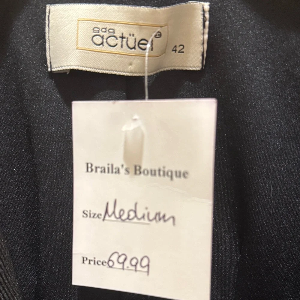 GDG Actuel Black Women's Blazer with Zipper Accents - Picture 2 of 7